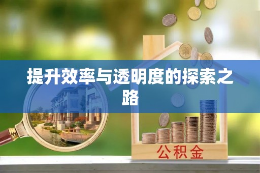三民提升效率与透明度的探索之路