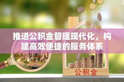 三民推进公积金管理现代化，构建高效便捷的服务体系