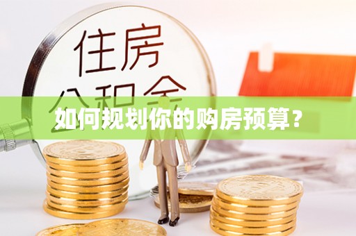 三民如何规划你的购房预算？