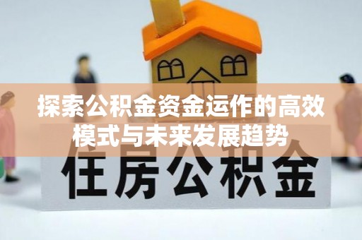 三民探索公积金资金运作的高效模式与未来发展趋势