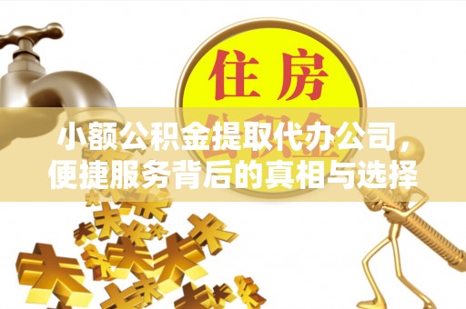 三民小额公积金提取代办公司，便捷服务背后的真相与选择
